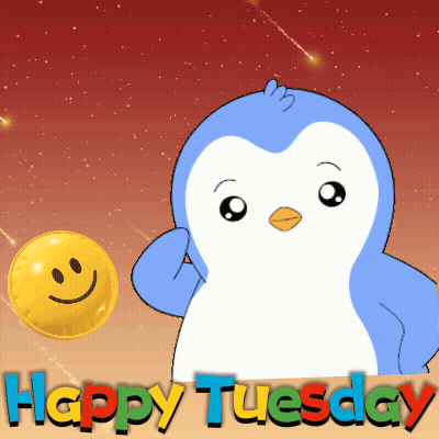 Penguin Smiley Saying Happy Tuesday GIF