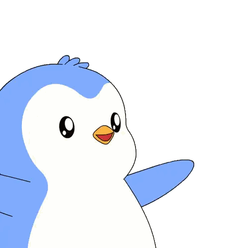 Penguin Surrounded By Red Hearts Sticker