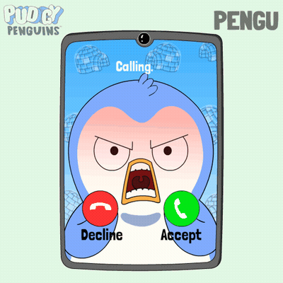 Penguin Talking On Cell Phone GIF