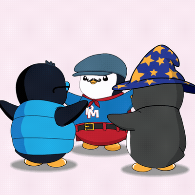 Penguin Wearing Blue 'Im' Shirt GIF