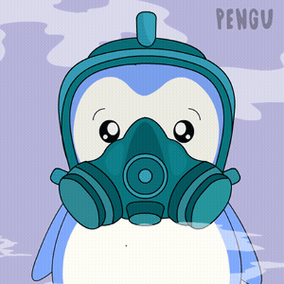 Penguin Wearing Gas Mask GIF