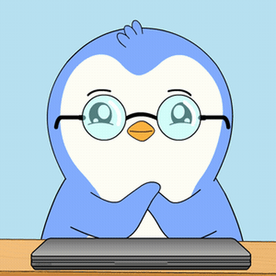 Penguin Wearing Glasses At Laptop GIF