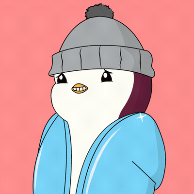 Penguin Wearing Hat And Blue Sweater GIF