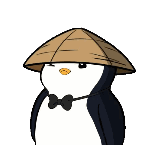 Penguin Wearing Hat And Bow Tie Sticker