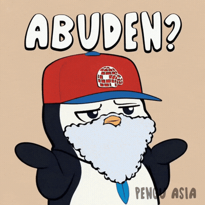 Penguin Wearing Hat Saying Abuden GIF