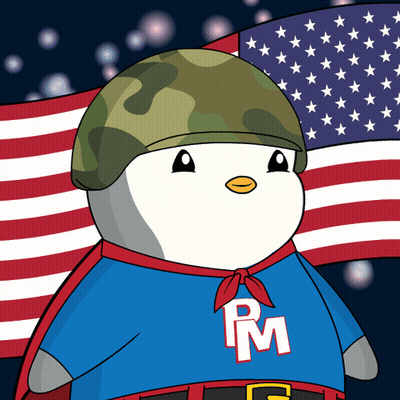 Penguin Wearing Helmet And Cape With RM GIF