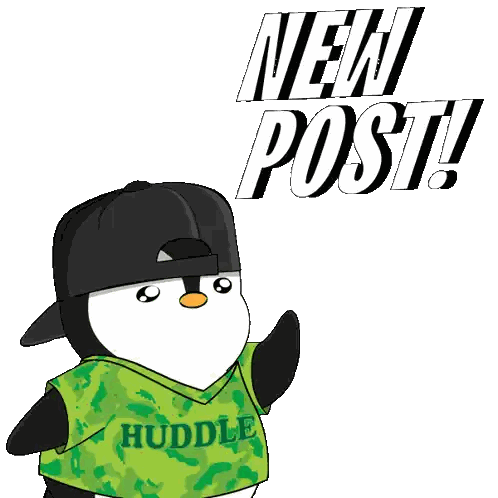 Penguin Wearing Huddle Shirt And Hat Sticker