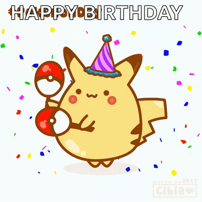 Penguin Wearing Party Hat Blowing Horn GIF