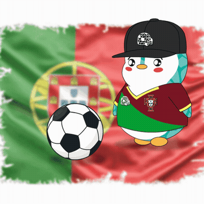 Penguin Wearing Portugal Jersey GIF