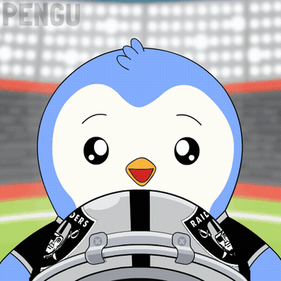Penguin Wearing Raiders Shirt GIF