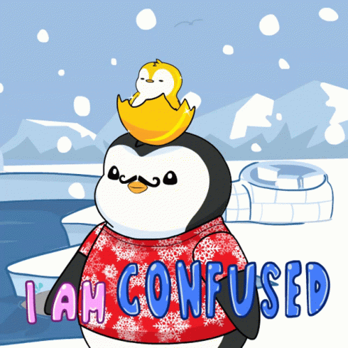 Penguin Wearing Red Shirt I Am Confused GIF