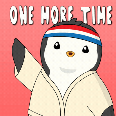 Penguin Wearing Red White Blue Headband GIF