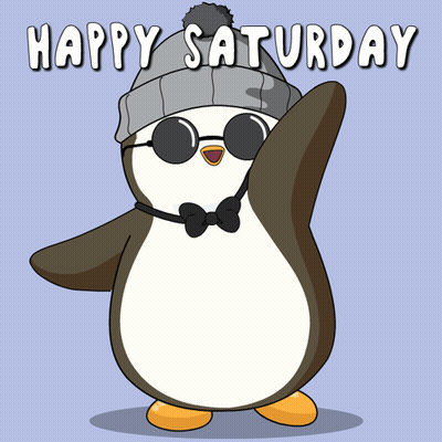 Penguin Wearing Sunglasses And Hat Happy Saturday GIF