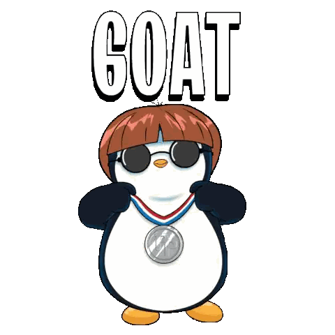 Penguin Wearing Sunglasses And Medal Sticker