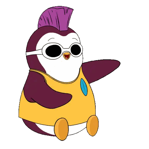 Penguin Wearing Sunglasses And Mohawk Sticker