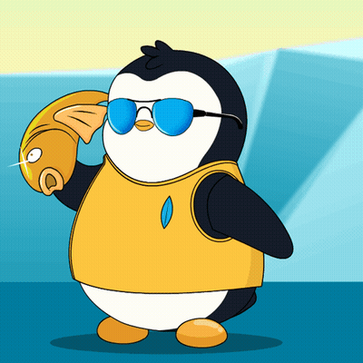 Penguin Wearing Sunglasses Holding Fish GIF