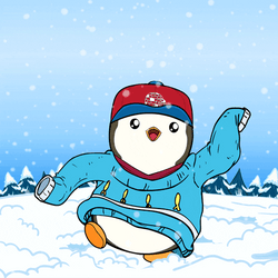 Penguin Wearing Sweater Weather Jumping GIF