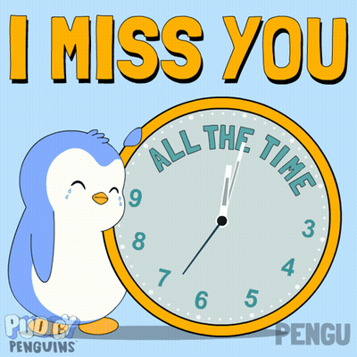 Penguin With All The Time Clock GIF