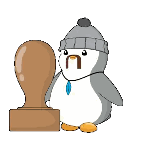 Penguin With Beanie And Tie Sticker