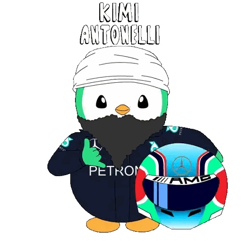Penguin With Beard In Petronas Outfit Sticker
