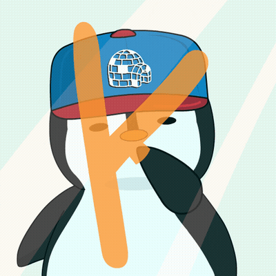 Penguin With Blue Hat And Globe GIF