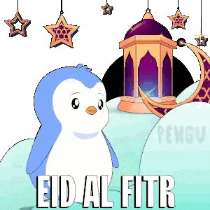 Penguin With Eid Al-Fitr Sticker