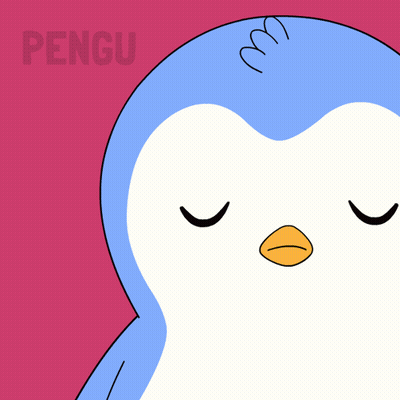 Penguin With Flaming Eyes Saying No