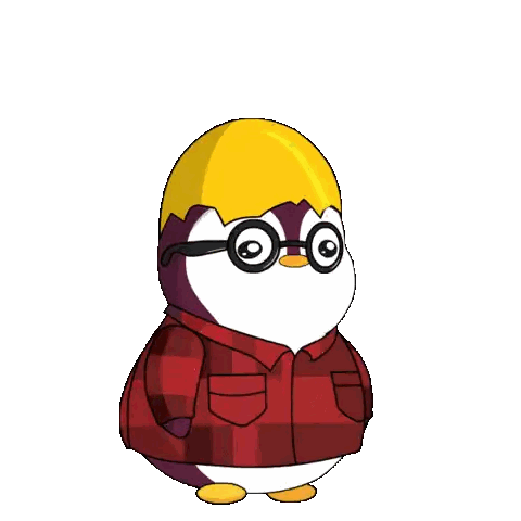 Penguin With Glasses And Brain On Head Sticker