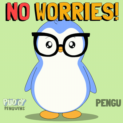 Penguin With Glasses Saying No Worries GIF