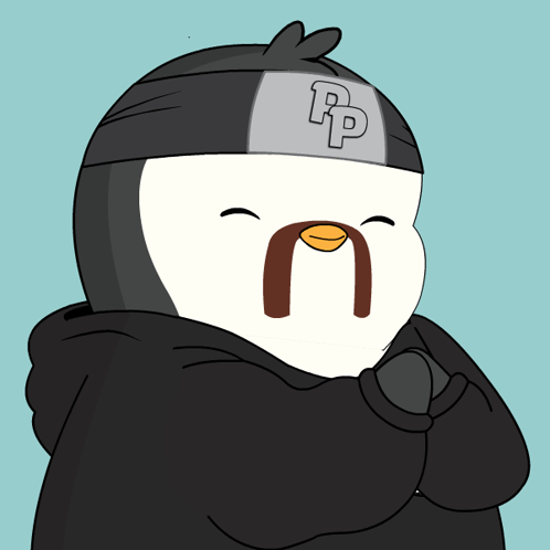 Penguin With Headband Saying RP GIF