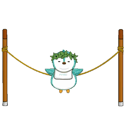 Penguin With Heart And Name Pengu Sticker