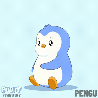 Penguin With Heart Eyes Saying Pengu GIF