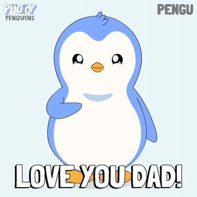 Penguin With Love You Dad GIF