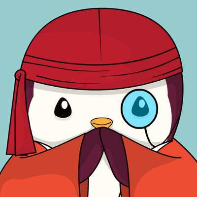 Penguin With Magnifying Glass And Red Hat GIF
