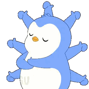 Penguin With Many Arms Giving Thumbs Up Sticker