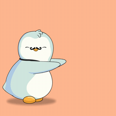Penguin With Mustache And Bow Tie GIF