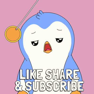 Penguin With Needle In Head Says Like Share & Subscribe GIF
