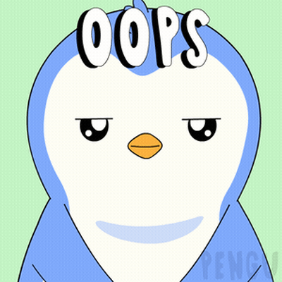 Penguin With Oops On Head GIF