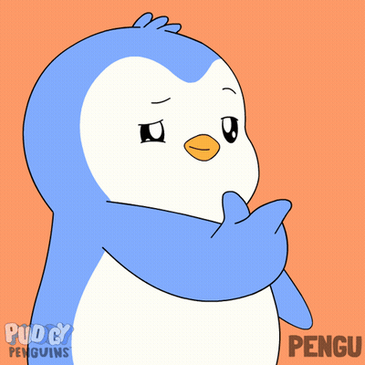 Penguin With Pink Heart In Beak Puddy Penguins GIF