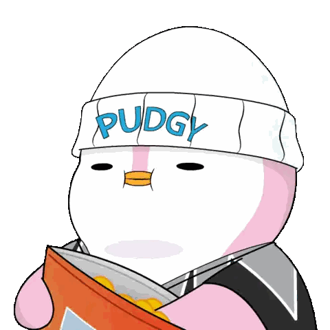 Penguin With Pudgy Hat Sticker