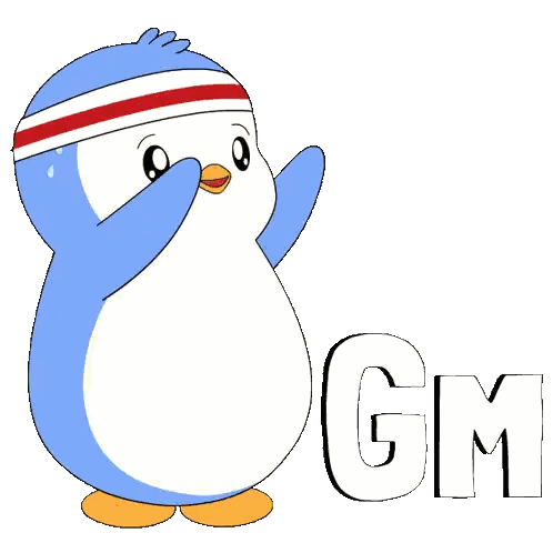 Penguin With Red And White Headband GM Sticker
