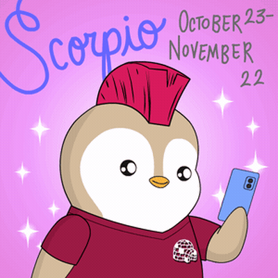 Penguin With Red Mohawk Holding Cell Phone October 23 November 22 GIF