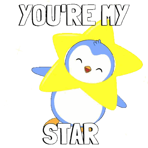 Penguin With Star And Youre My Star Sticker