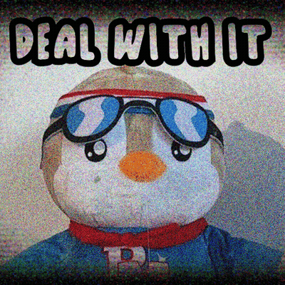 Penguin With Sunglasses Deal With It GIF