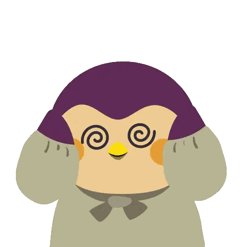 Penguin With Swirl Eyes Bra Sticker