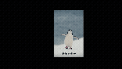Penguin With Text Jp Is Online GIF