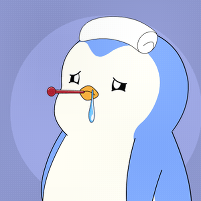Penguin With Thermometer In Beak GIF