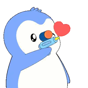 Penguin With Toy Gun Sticker