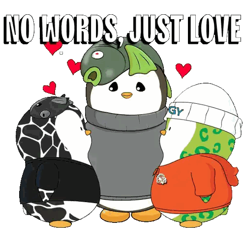 Penguin With Turtle Hat Surrounded By Penguins Sticker
