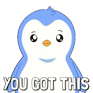 Penguin With You Got This Text Sticker